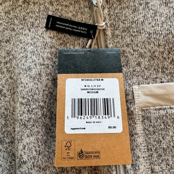 Men's North Face Gordon Lyons 1/4 Zip (Medium) - Picture 2 of 3